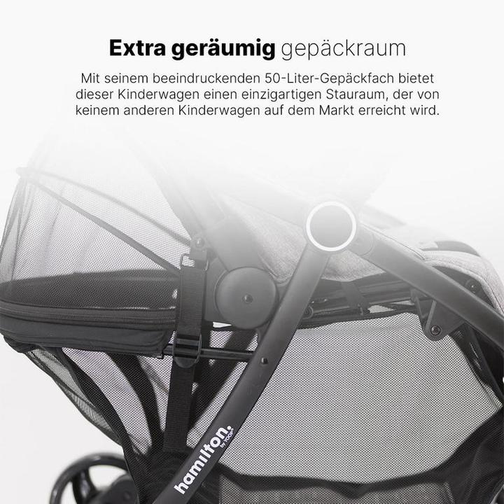 Produktbild Hamilton by yoop Kinderwagen XL Dunkelgrau