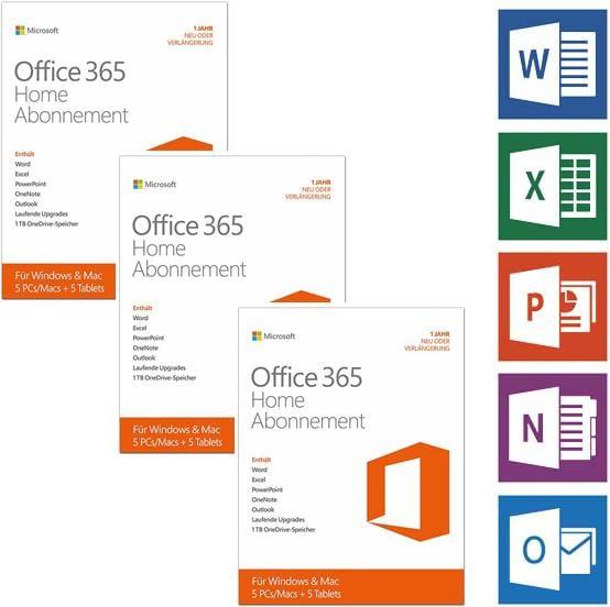 Produktbild Microsoft Office 365 Home, 3 Jahre (3x1)
