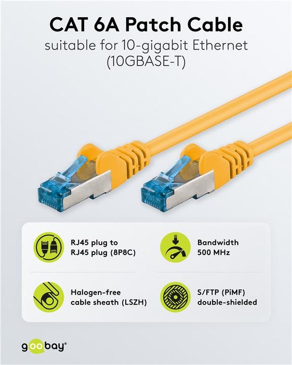 Actual product image Goobay patch cable (S/FTP, CAT6a, 3 m)