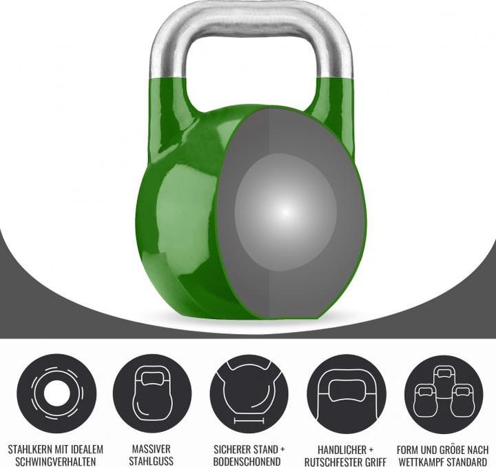 Produktbild Gorilla Sports Kettlebell Competition (1 x 8 kg, 1 x 12 kg, 1 x 16 kg, 1 x 20 kg, 1 x 24 kg, 1 x 28 kg, 1 x 32 kg, 1 x 40 kg)