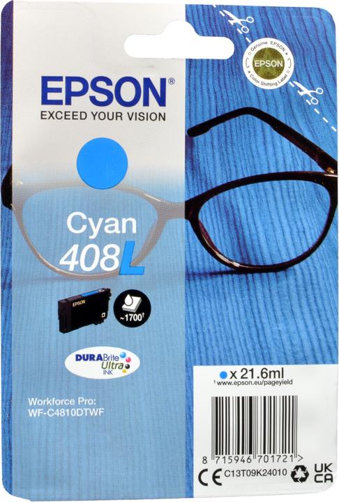Epson Ink/Singlepack 408L DURABrite Ultra (C)