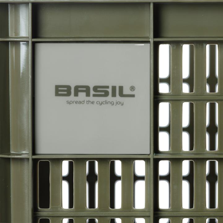 Actual product image Basil Bike box L, 40L, recycled plastic, moss green (40 l)