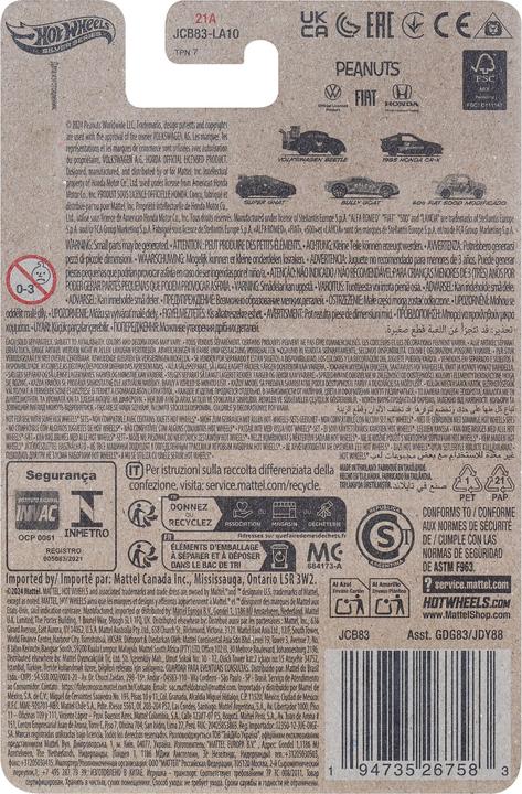 Nährwerte und Zutaten Hot Wheels JCB83