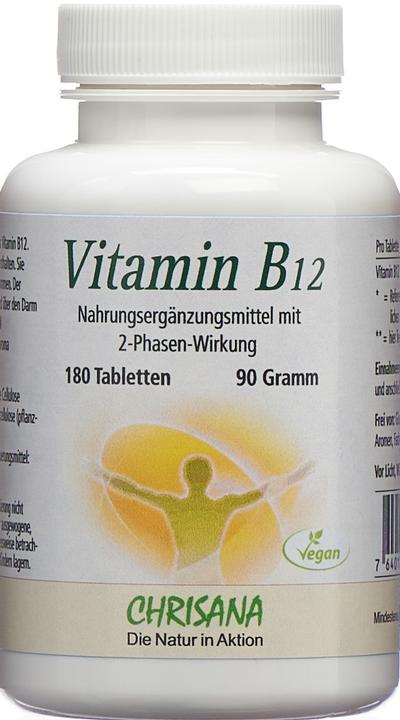 Produktbild Chrisana Vitamin B12 Tablette 500 mcg (180 Stück, Tabletten, 121 g)