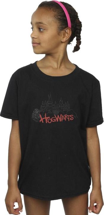 Produktbild Hogwarts Castle Spray TShirt Mädchen (152, 158)