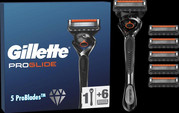 Produktbild Gillette PROGLIDE, 6 blades + handle