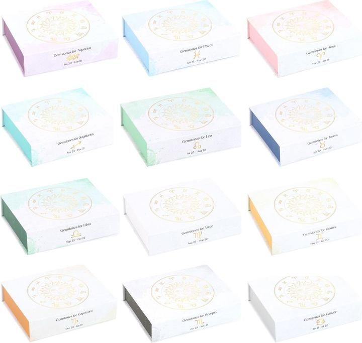 Produktbild Something Different Getrommelter Stein Zodiac Kristall 12erPack Set