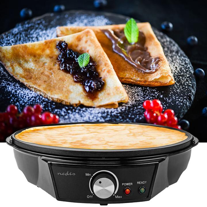 Actual product image Nedis Crepe Maker | Diameter: 300 mm | 1200 W | Non-stick coating | Temperature settings