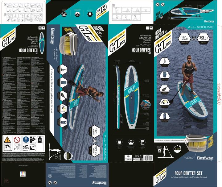 Actual product image Bestway HF SUP Aqua Drifter Set 335x84x15cm (335 cm, 1 pers.)
