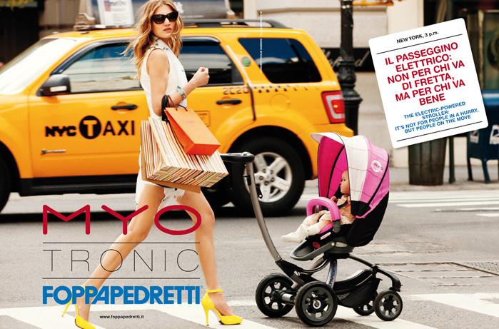 Actual product image Foppapedretti Myo Tronic Electric Stroller Travel Set - Blue