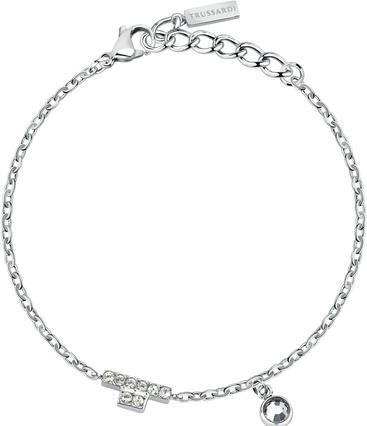Trussardi Delicate Steel Bracelet with T-Logo Crystals TJAXC22