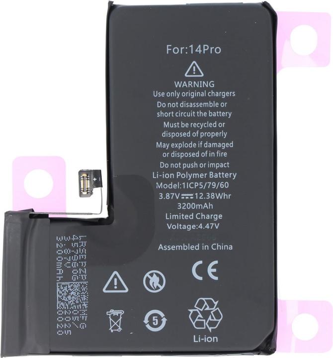 Produktbild AccuCell Akku Apple iPhone 14 Pro, A2866, 1/CP5/79/60