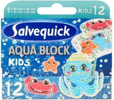 Actual product image Salvequick Aquaock Kids Waterproof Children's Patch 12Pcs.