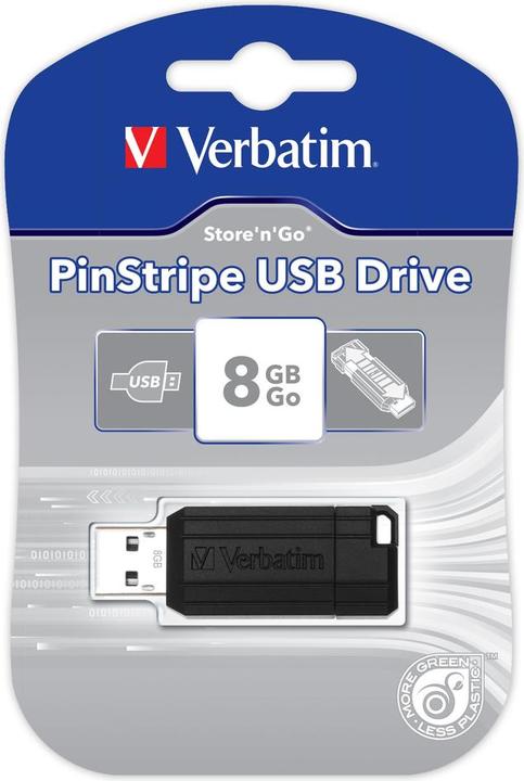 Actual product image Verbatim PinStripe pack of 10 bulk (8 GB, USB 2.0)