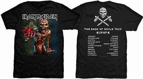 Iron Maiden The Book of Souls European Tour V.1 Back Print
