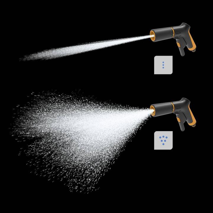 Image du produit Fiskars Pistolet pulvérisateur, 2 fonctions, Débit réglable en continu, Avec régulateur frontal et commande