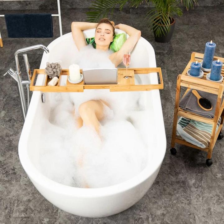 Produktbild Ruhhy Verstellbares Badezimmerregal aus Bambus Eco