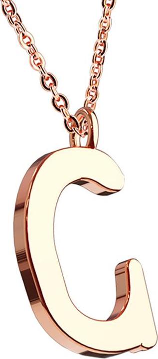 Immagine prodotto Star Piercing Ciondolo a catena in oro rosa lettera C (senza ottone, Acciaio chirurgico 316L)