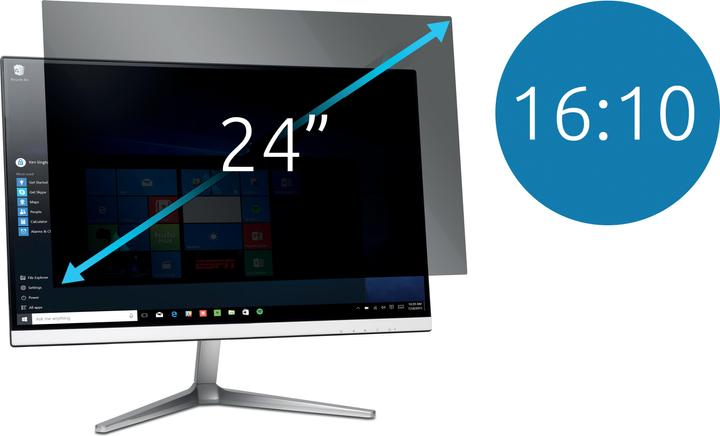 Actual product image Kensington privacy filter - 2-fold, removable for 24". (24", 16 : 10)