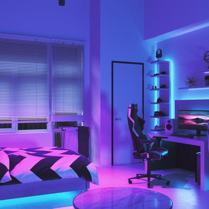 Image du produit Nanoleaf Kit de démarrage pour bande lumineuse Essentials (Multicolore, Blanc chaud, 200 cm, Intérieur)