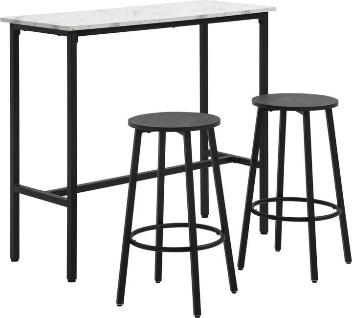 Homcom Bartisch Set mit Stahlrahmen (100 x 40 x 90 cm)