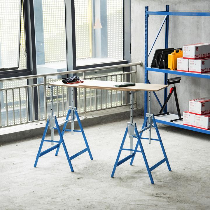 Image du produit Homcom Chevalet d'échafaudage en set de 2 (58 cm, 68 cm)