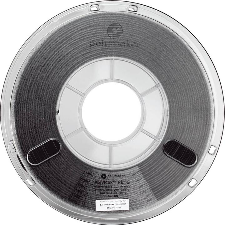 Produktbild Polymaker PolyMax PETG V2 - Black - 1.75mm (PETG, 1.75 mm, 750 g, Schwarz)