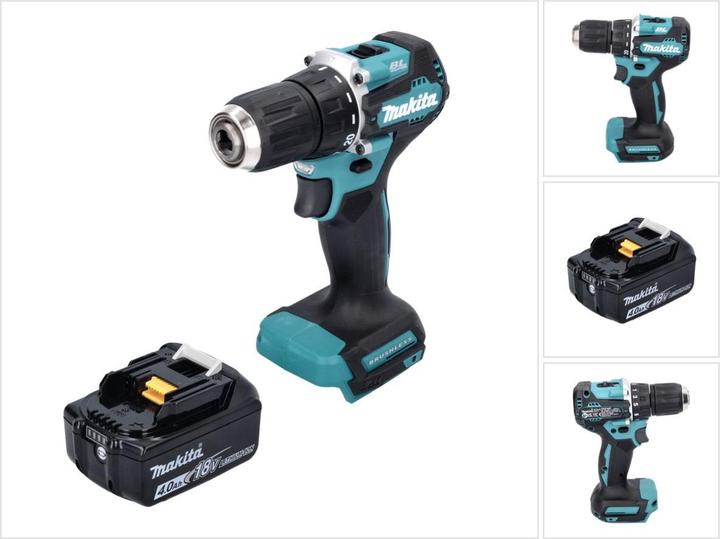 Actual product image Makita DDF 487 M1 Cordless drill driver 18 V 40 Nm Brushless + 1x rechargeable battery 4.0 Ah - without (Rechargeable battery operated)