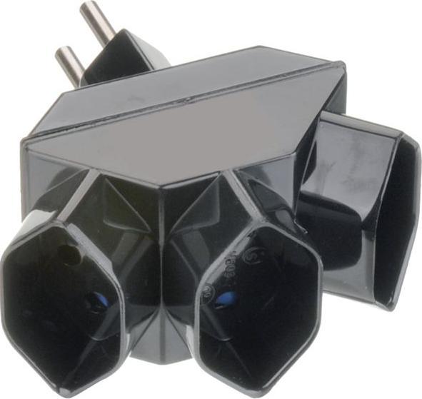 Image du produit Steffen Fiche de branchement 3xT13 KS noir (Type 13, 3 x)
