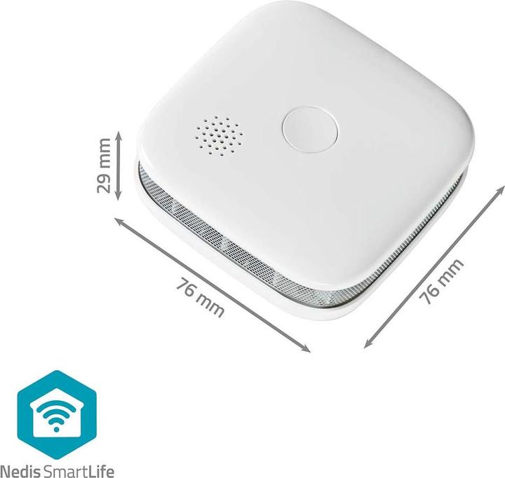 Immagine prodotto Nedis Rivelatore di fumo SmartLife | Wi-Fi | Funzionamento a batteria | Durata del sensore: 10 anni | EN