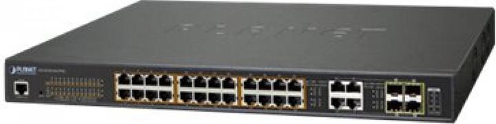 Produktbild Planet 24-Port 10/100/1000T Ultra PoE managed Switch & 4-Port Gigabit TP/SFP Combo Ports 600 Watts PoE B... (24 Ports)