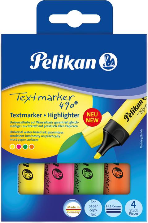 Actual product image Pelikan Highlighter 490 (Neon orange, Neon yellow, Neon pink, Neon green, 5 mm, 4 x)