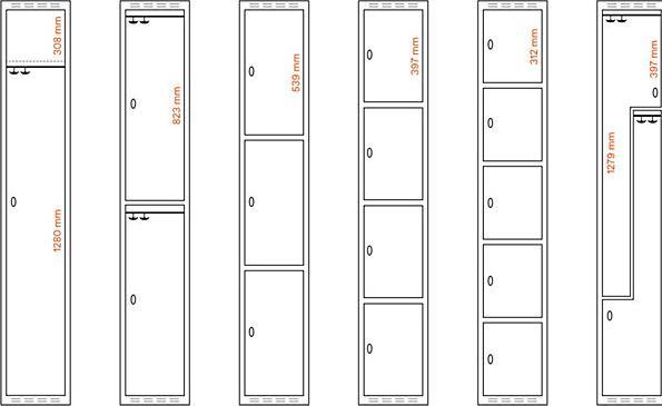Immagine prodotto kaiserkraft Armadietto Fydor (120 cm, 190 cm)