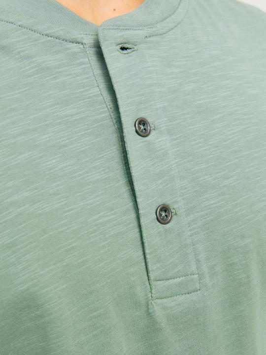 Actual product image Jack & Jones Single-coloured Grandad collar T-shirt T-shirt (S)