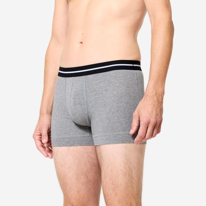 Image du produit Domyos Lot de 2 boxers coton majoritaire Homme, Gris et vert Kaki (XL, lot de 2)