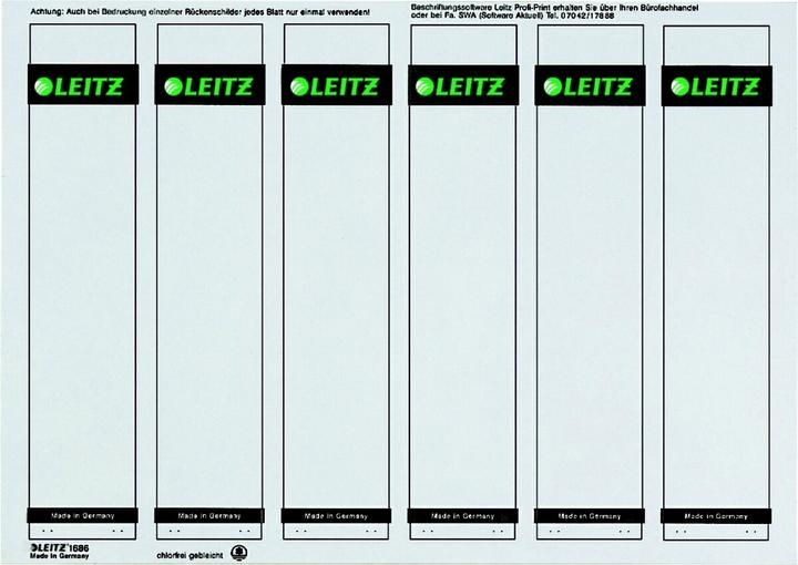 Produktbild Leitz Esselte Selbstklebende Rückenschilder