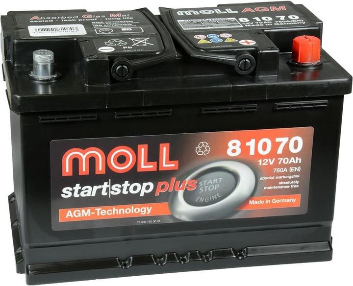 Actual product image MOLL Start-Stop Plus 81070 (12 V, 70 Ah, 760 A)