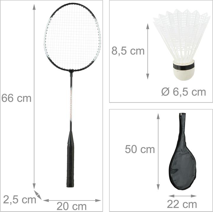 Actual product image Relaxdays Badminton set