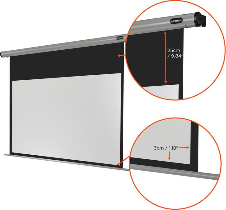 Productafbeelding Celexon Home Cinema elektrisch scherm - Scherm - Plafondmontage mogelijk, geschikt voor wandmontage. (103.54", 16:9)