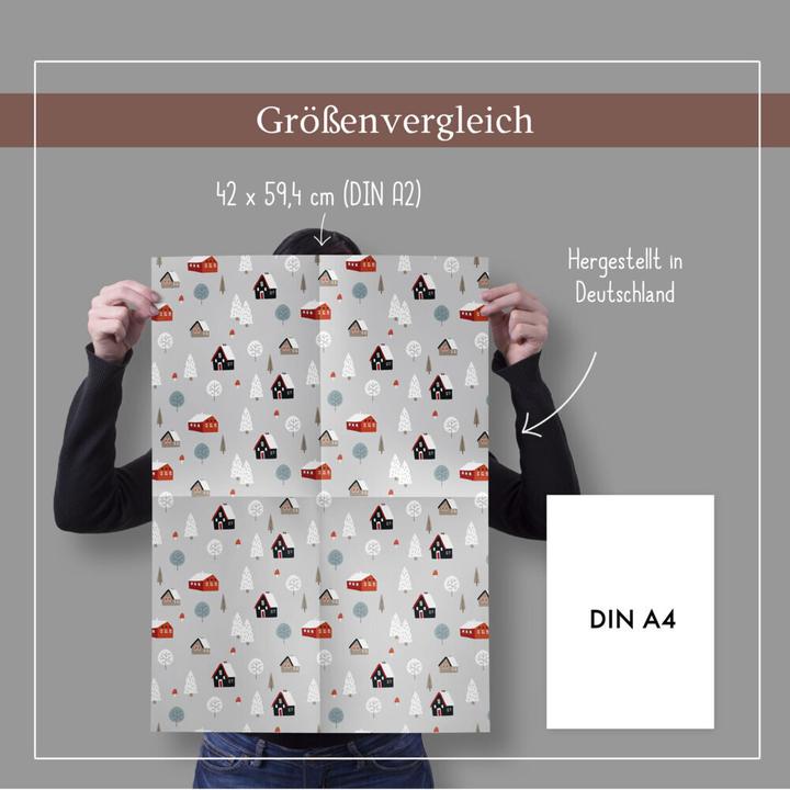 Produktbild Dabelino Geschenkpapier Set Weihnachten: Skandin (Geschenkpapier, 4 x)