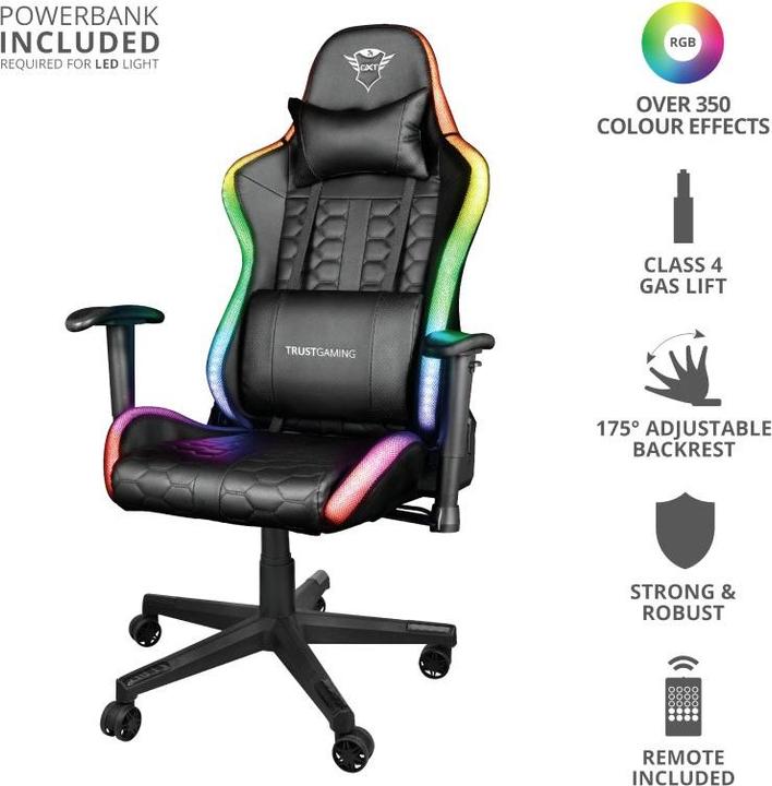 Productafbeelding Trust GXT 716 Rizza Universele Gaming Stoel Zwart