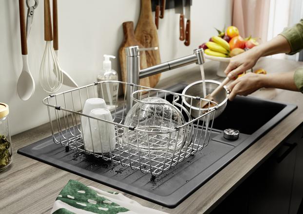 Actual product image Blanco Dish rack with plate stacker