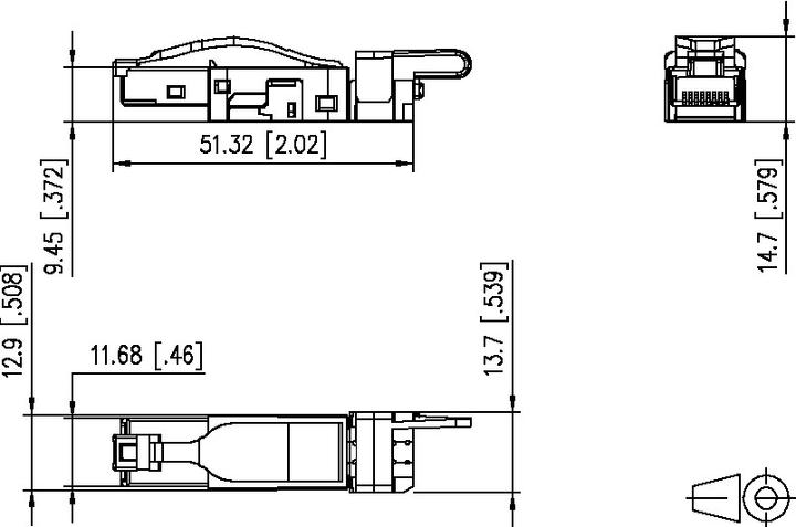Actual product image Wirewin Field-wireable RJ45 connector