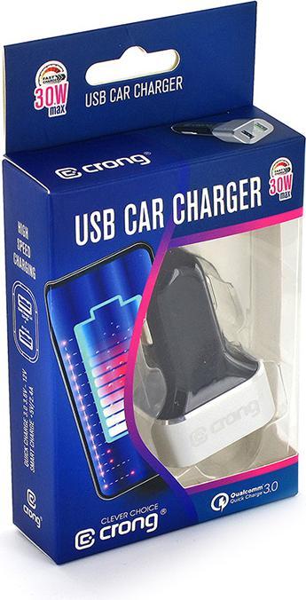 Produktbild Crong Stromversorgung įkroviklis 2x USB-A 3 A (CRG-PWRC-USB30-ALU)