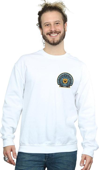 Actual product image Mens Batman Gotham Police Dept Breast Print Sweatshirt (XL)