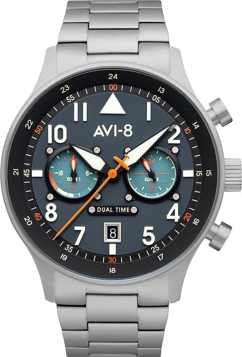 AVI-8 AV-4088-22 Carey Dual Time 44mm 5ATM (Analoguhr, 44 mm)