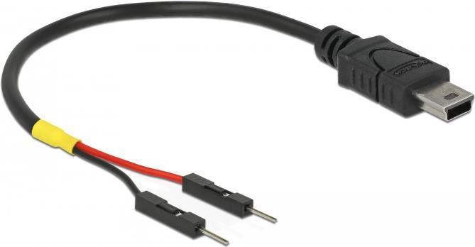 Actual product image Delock USB power cable mini B to 2 x post plug single power 10 cm (0.10 m)