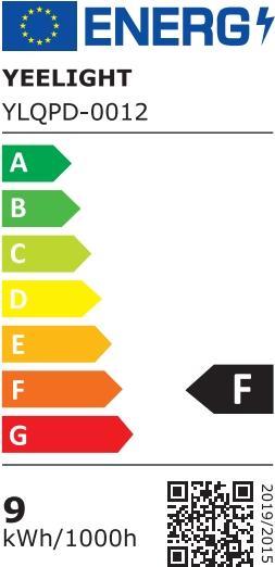 Energielabel Yeelight Slimme lamp W4 (E27, 9 W, 806 lm, 4 x, F)