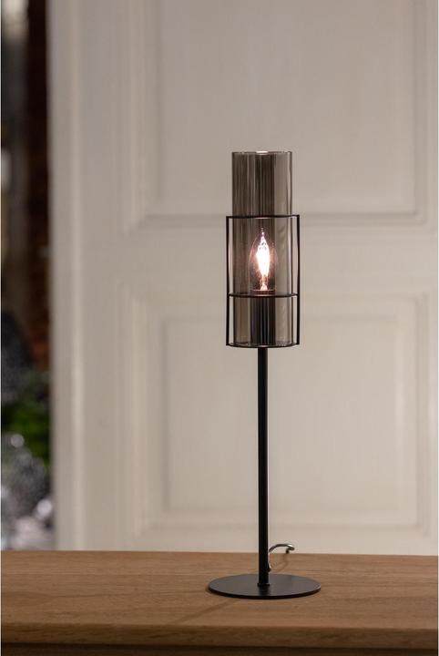 Image du produit Markslöjd Lampe de table Tubo 1L, E14, 50 cm, noir/smoke (E14)
