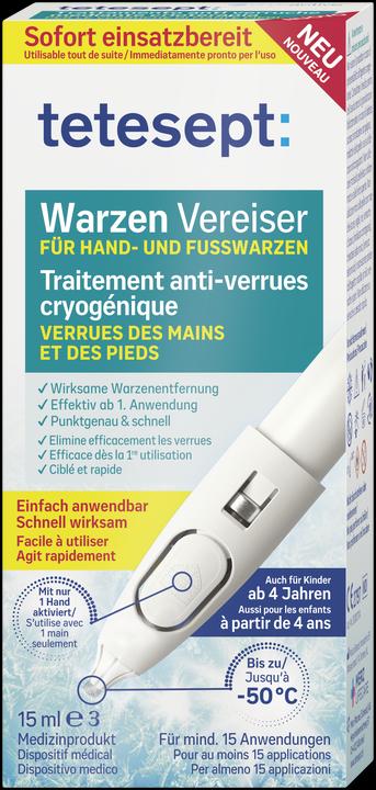 Produktbild Tetesept Warzenvereiser (Fusscrème & Fussgel, 15 ml)